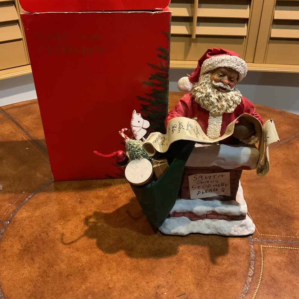 Possible Dreams “ Santa and chimney” Santa figurine